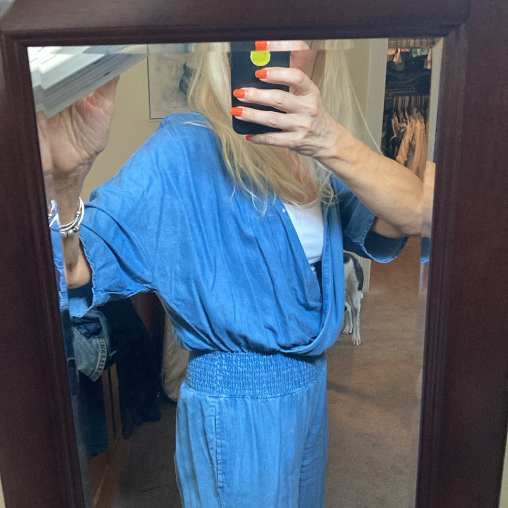 Chambray Jumpsuit - Picture 6 of 9